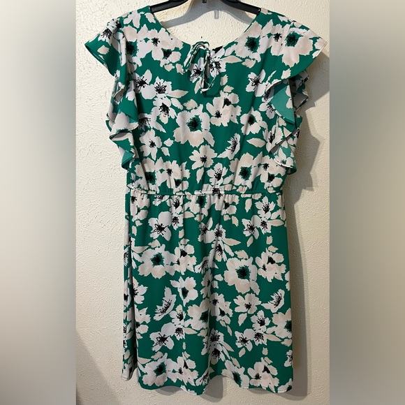 Green Floral Merona Dress Sz XXL - Picture 2 of 2